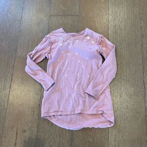 Tea Pink Long Sleeve Shirt with Star Accents